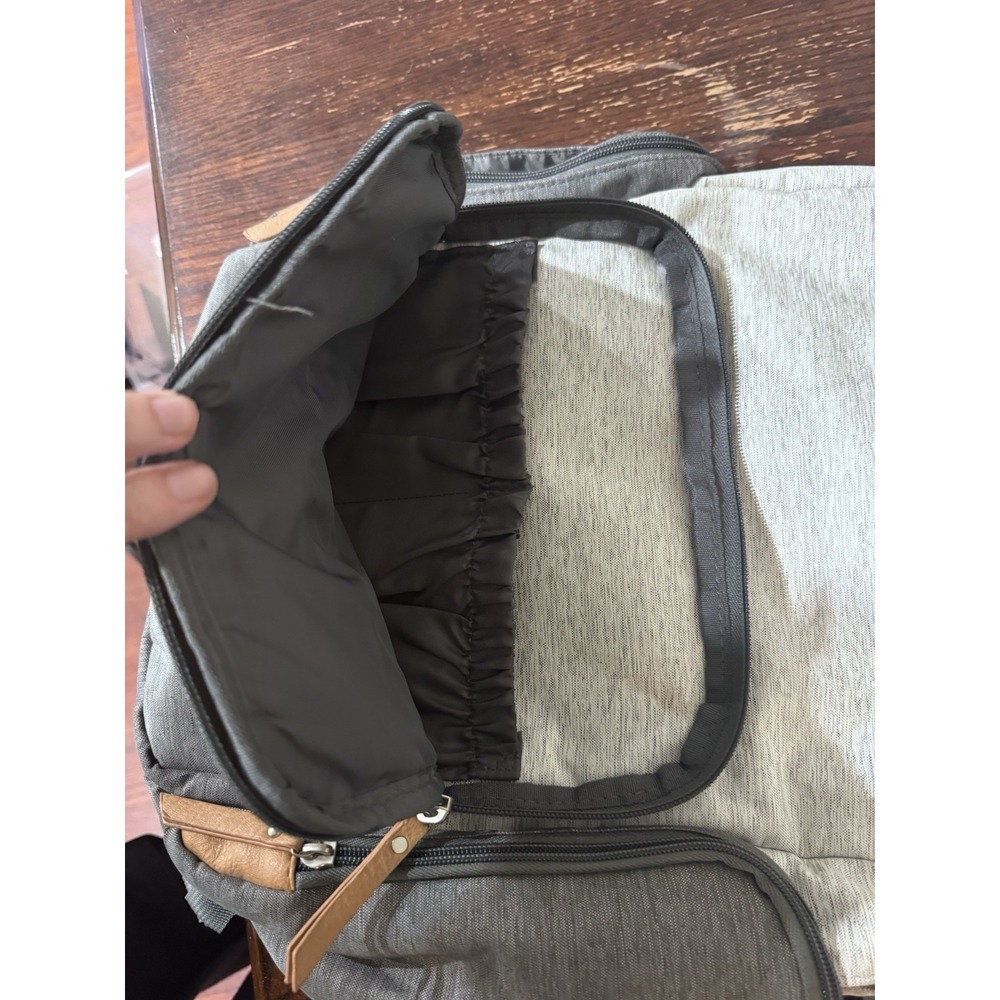 Eddie Bauer Cascade First Adventure Backpack Diaper Bag - Gray Preppy Neutral - Picture 7 of 11